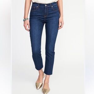 Old Navy The Power Jean aka The Perfect Straight Ankle Jeans Dark Wash